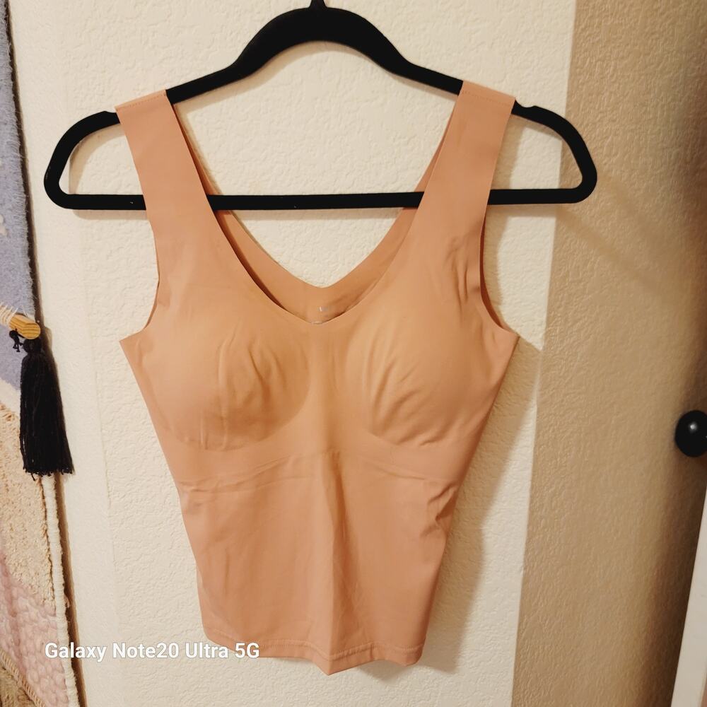 Knix LuxeLift Evolution Tank Top in Peach Nude, sz Medium